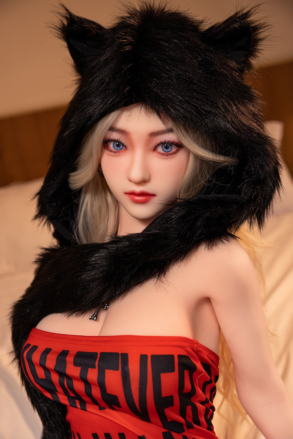 US Stock – RIDMII Louisa 166cm/5ft45 K51 Unique Design Silicone Head TPE Body Adult Full Size Asian Sex Love Doll (Free 2ND Head)